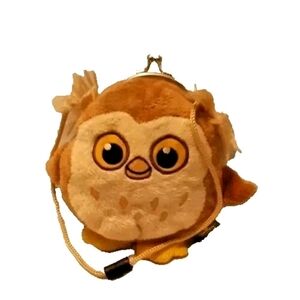 Wild Republic Owl 6" Plush Bird Coin Purse Clasp Wallet Breakaway Strap Clutch